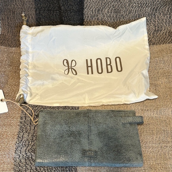 Hobo Gray Suede Clutch/Wallet - Picture 3 of 4